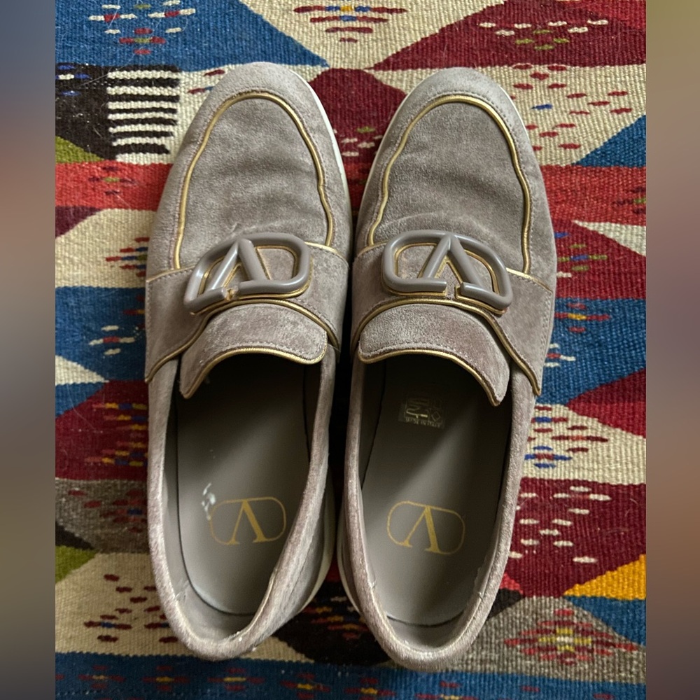 Valentino suede easy loafers size 36 with box